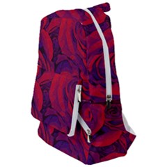 Roses Red Purple Flowers Pretty Travelers  Backpack by Pakrebo