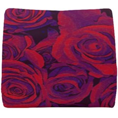 Roses Red Purple Flowers Pretty Seat Cushion by Pakrebo