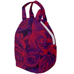 Roses Red Purple Flowers Pretty Travel Backpacks by Pakrebo