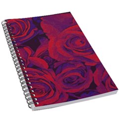 Roses Red Purple Flowers Pretty 5 5  X 8 5  Notebook by Pakrebo