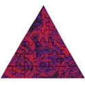 Roses Red Purple Flowers Pretty Wooden Puzzle Triangle View1