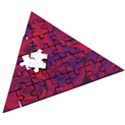 Roses Red Purple Flowers Pretty Wooden Puzzle Triangle View3