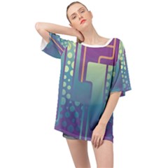 Non Seamless Pattern Background Oversized Chiffon Top