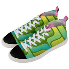 Background Color Texture Bright Men s Mid-top Canvas Sneakers by Pakrebo