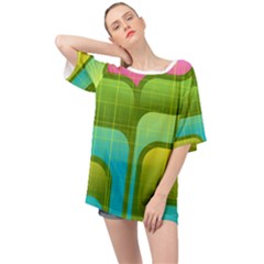 Background Color Texture Bright Oversized Chiffon Top