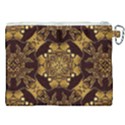 Gold Black Book Cover Ornate Canvas Cosmetic Bag (XXL) View2