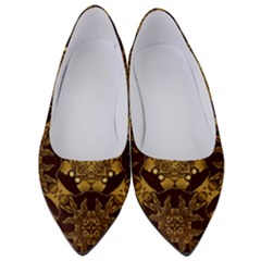 Gold Black Book Cover Ornate Women s Low Heels by Pakrebo