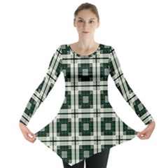 Pattern Design Texture Fashion Long Sleeve Tunic  by Pakrebo