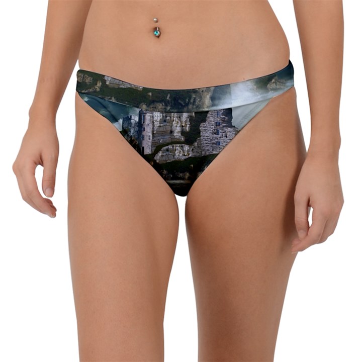 Sea Island Castle Landscape Band Bikini Bottom