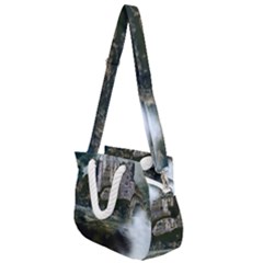 Sea Island Castle Landscape Rope Handles Shoulder Strap Bag