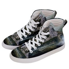 Sea Island Castle Landscape Women s Hi-top Skate Sneakers by Pakrebo