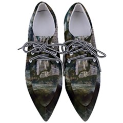 Sea Island Castle Landscape Pointed Oxford Shoes by Pakrebo