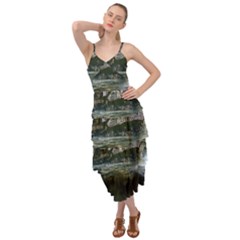 Sea Island Castle Landscape Layered Bottom Dress