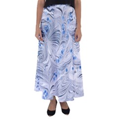 Marbled Paper Mottle Color Movement Flared Maxi Skirt by Pakrebo