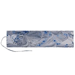 Marbled Paper Mottle Color Movement Roll Up Canvas Pencil Holder (l)