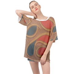 Background Abstract Non Seamless Oversized Chiffon Top