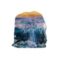 Sea Waves Ocean Water Beach Surf Drawstring Pouch (Large) View1