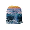 Sea Waves Ocean Water Beach Surf Drawstring Pouch (Large) View2