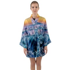 Sea Waves Ocean Water Beach Surf Long Sleeve Kimono Robe by Pakrebo