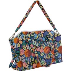 Daisies Flowers Colorful Garden Canvas Crossbody Bag