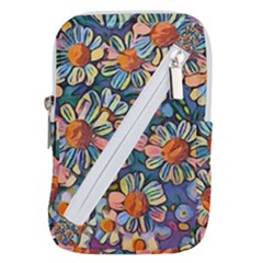 Daisies Flowers Colorful Garden Belt Pouch Bag (small)