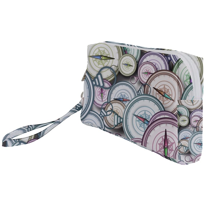 Compass Direction North South East Wristlet Pouch Bag (Small)