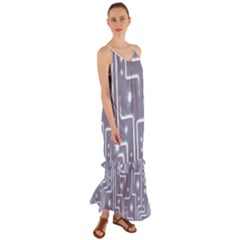 Pattern Non Seamless Background Cami Maxi Ruffle Chiffon Dress