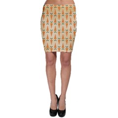 Patter Carrot Pattern Carrot Print Bodycon Skirt by Pakrebo