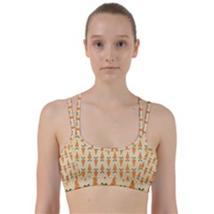 Patter Carrot Pattern Carrot Print Line Them Up Sports Bra by Pakrebo