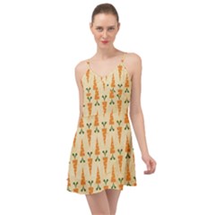 Patter Carrot Pattern Carrot Print Summer Time Chiffon Dress