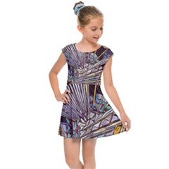 Abstract Drawing Design Modern Kids  Cap Sleeve Dress by Pakrebo