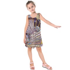 Abstract Drawing Design Modern Kids  Sleeveless Dress by Pakrebo