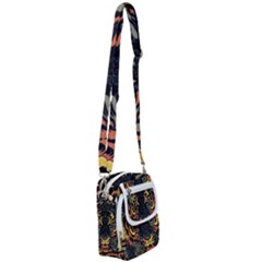 Tiger Predator Abstract Feline Shoulder Strap Belt Bag