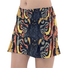 Tiger Predator Abstract Feline Tennis Skirt by Pakrebo