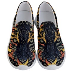 Tiger Predator Abstract Feline Men s Lightweight Slip Ons by Pakrebo