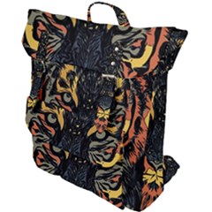 Tiger Predator Abstract Feline Buckle Up Backpack by Pakrebo