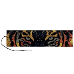 Tiger Predator Abstract Feline Roll Up Canvas Pencil Holder (l) by Pakrebo