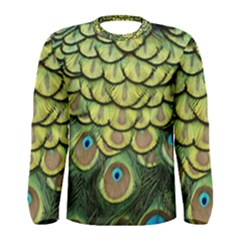 Peacock Feathers Peacock Bird Men s Long Sleeve Tee by Pakrebo