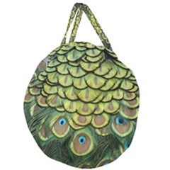 Peacock Feathers Peacock Bird Giant Round Zipper Tote by Pakrebo