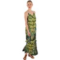 Peacock Feathers Peacock Bird Cami Maxi Ruffle Chiffon Dress View1