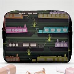 Narrow Boats Scene Pattern Make Up Pouch (large) by Pakrebo