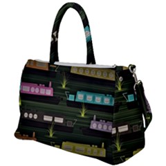 Narrow Boats Scene Pattern Duffel Travel Bag by Pakrebo