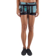 Explore Outer Space Sci Fi Fantasy Yoga Shorts by Pakrebo