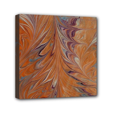 Marbled Paper Mottle Color Movement Mini Canvas 6  X 6  (stretched) by Pakrebo