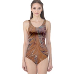 Marbled Paper Mottle Color Movement One Piece Swimsuit by Pakrebo