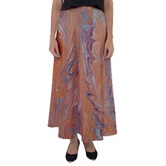 Marbled Paper Mottle Color Movement Flared Maxi Skirt by Pakrebo