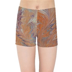 Marbled Paper Mottle Color Movement Kids  Sports Shorts by Pakrebo