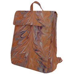 Marbled Paper Mottle Color Movement Flap Top Backpack by Pakrebo