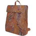 Marbled Paper Mottle Color Movement Flap Top Backpack View1