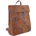 Marbled Paper Mottle Color Movement Flap Top Backpack View2